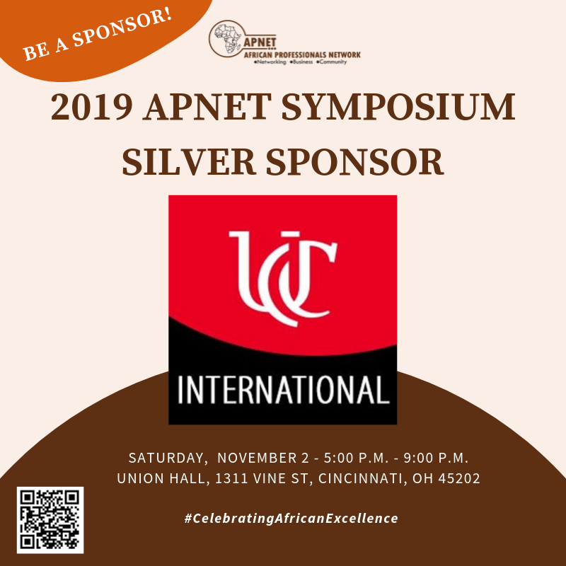 apnetcincy's tweet photo. Thank you to our 2019 APNET Symposium Silver Sponsor, UC International. https://t.co/A0zH6cMSKP @UCInternational @UC_Global Sponsorship opportunities still available, visit https://t.co/BSlvXlnnx7 to find out more. #APNET #APNETSYMPOSIUM #APNETCINCY #CelebratingAfricanExcellence https://t.co/jjW082plE9