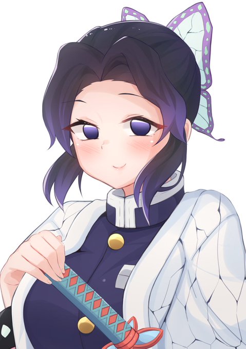RustySalzさんがTwitterに投稿した胡蝶しのぶ(鬼滅の刃)のイラスト。