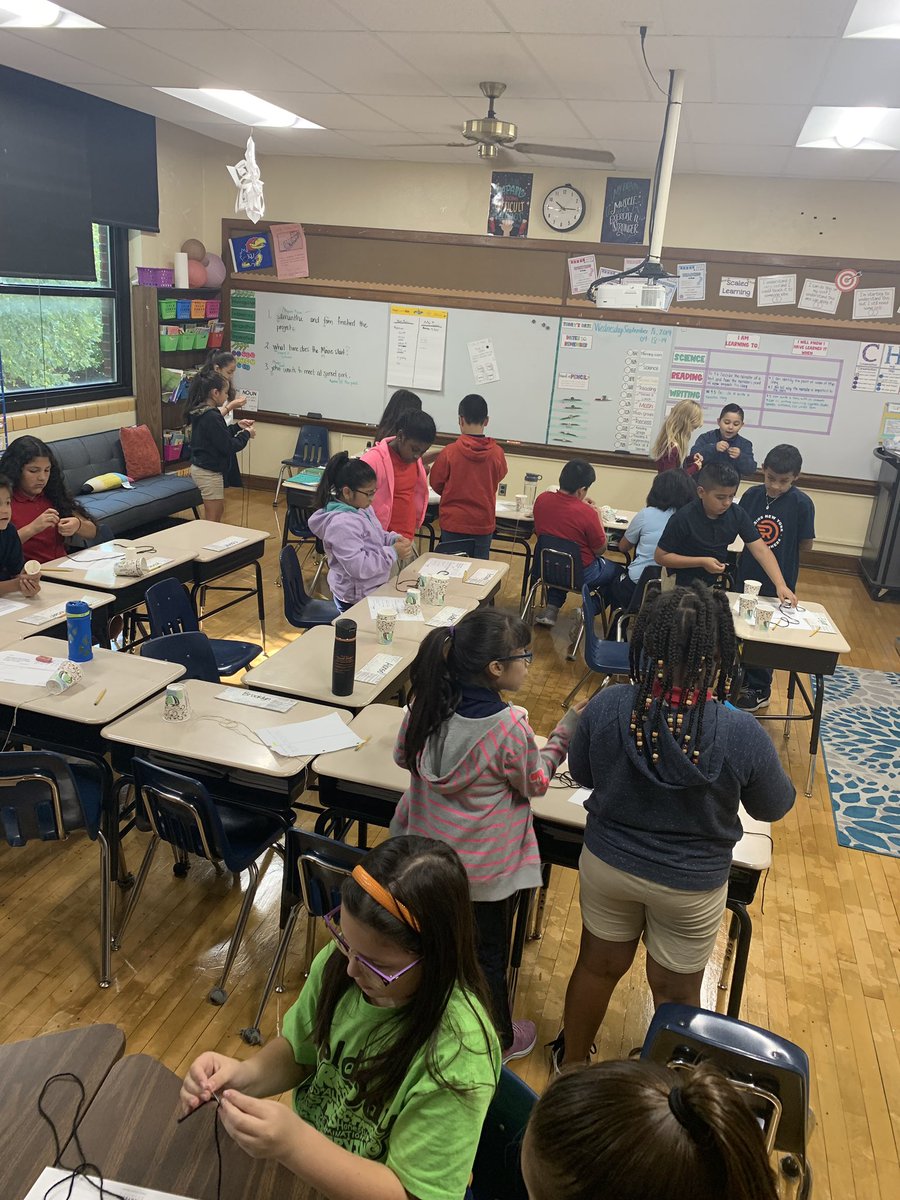 MrsVincent11's tweet photo. Working on Transfering Sound. The second half of the lesson led students to create and test their own experiments in trying to transfer sound with a paper cup telephone. Love the exploring and  excitement for Science! @IrvingElementa1 #IrvingShines #castleberrytwitterchallenge https://t.co/DUntiIfhiX
