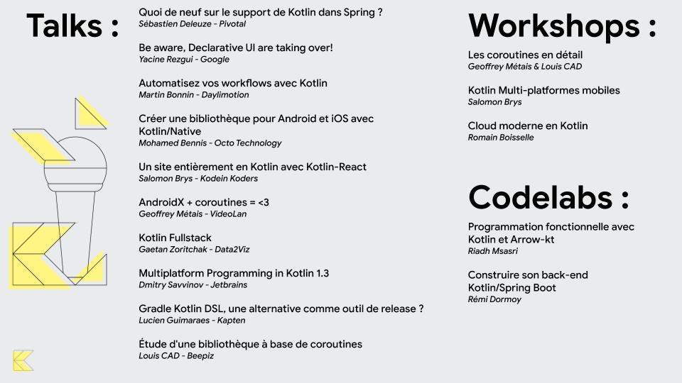 À #kotlineverywhere Paris 2019, y en a pour tous les goûts ! Que vous soyez #androiddev, mobile multi-plateformes, plutôt #Java #server ou même client #javascript, venez rencontrer la communauté #Kotlin à la croisée des chemins :)
everywhere.kotlin.paris