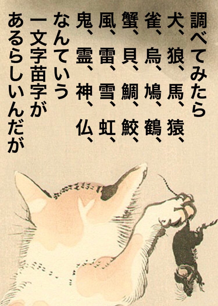 モシモフキヲ 苗字の日 浮世絵 河鍋暁斎