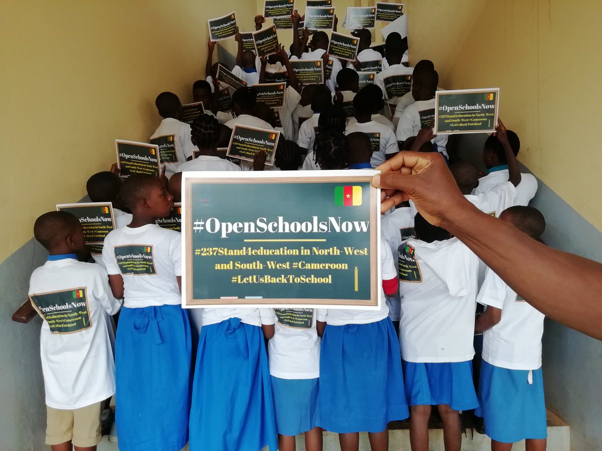 openschoolsnow's tweet photo. Minister Pauline Irene Nguene joined our campaign for an effective resumption of schools in the North West and South West regions. 
#OpenSchoolsNow
🇨🇲🇨🇲🇨🇲
#237Stand4Education
#LetUsBackToSchool
#BacktoSchool
#Cameroun
#Cameroon
@CRTV_web 
@minasofficiel https://t.co/Yc24kUdN43
