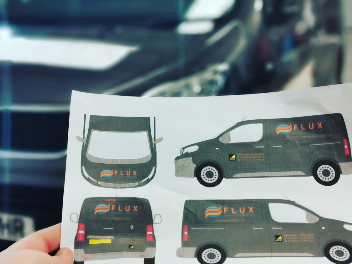 #sneakpeek of the 3rd #van being #branded for #FluxHeatingandplumbing of #Cardiff with this #PeugeotExpert having their #distinctive @rolanddguk #printed #graphics to match the rest of the #fleet.

@printmaxuk @metamarkuk #metamark