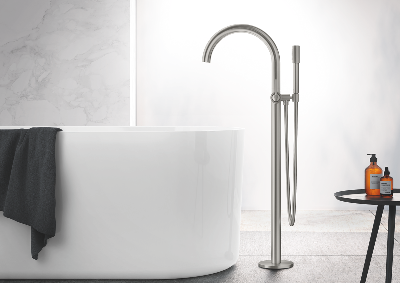 Add a statement to your bathroom. Precise detailing informs the design both inside and out. bit.ly/2J8W2n7 #bathroom #bathdesign