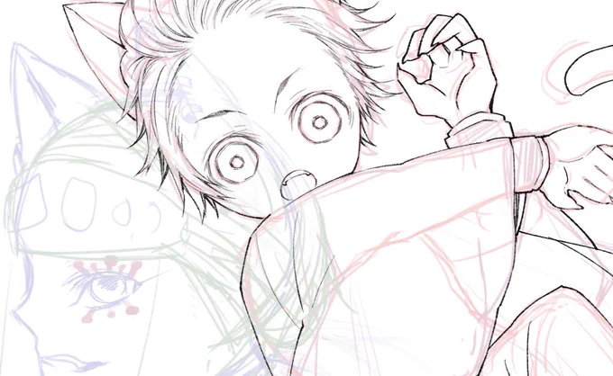 やっっっっと宇髄さんの顔が安定したのでペン入れ出来る!!(気に喰わなくて描き消ししてた)
お疲れさま絵、明日にはupする…頑張る…!! 