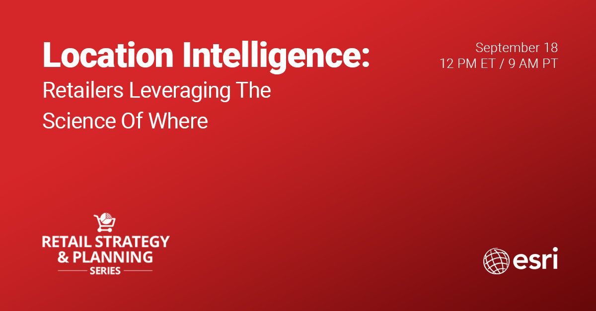 RTouchPoints's tweet image. Register for today&apos;s 12 PM ET #RSP19 webcast to understand the implications associated with the use of #geolocationdata in retail more thoroughly: rtou.ch/2LvMzae @esri @GarySankary