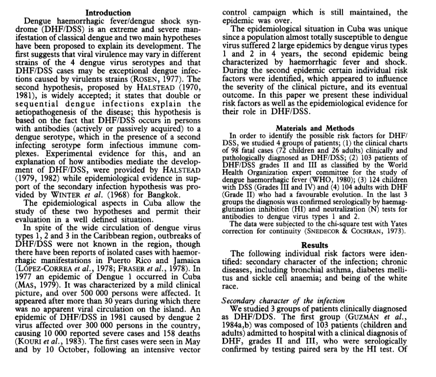 Two papers in 86 and 87 by Cuban researchers Bravo, Guzmán and Kouri studied the effects of the outbreak.  http://iris.paho.org/xmlui/bitstream/handle/123456789/27250/ev20n1p24.pdf?sequence=1 https://www.sciencedirect.com/science/article/pii/0035920387900411