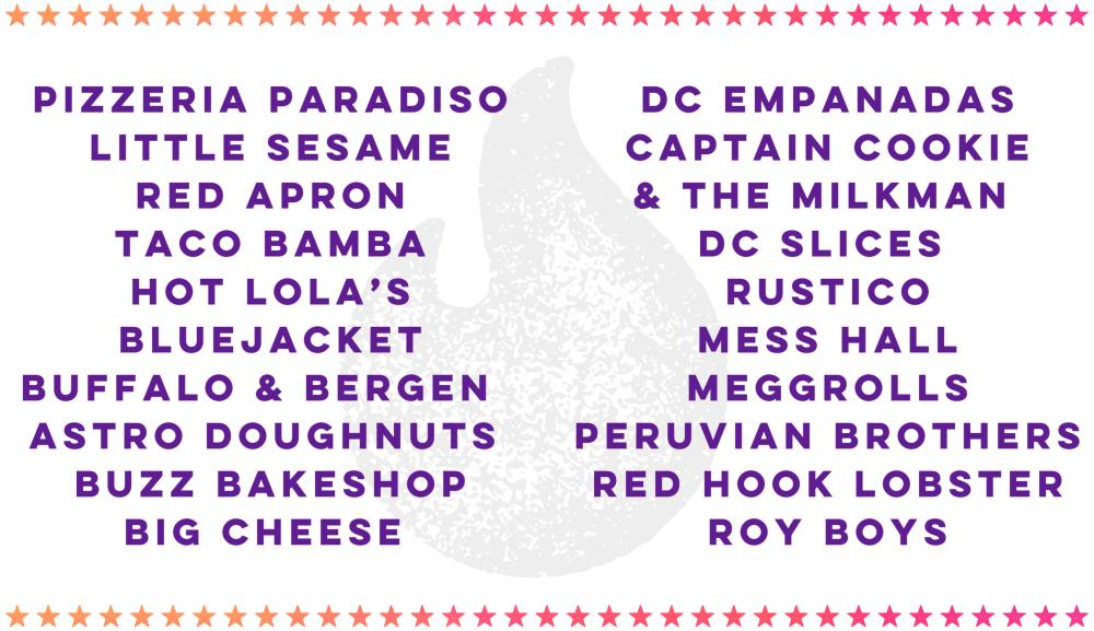 🍺 + 🍕 🌮 🍔 🍩 = ❤️

We’re pumped to share who’s coming to keep you satiated at #snally2019: <a href="/eatyourpizza/">Pizzeria Paradiso</a> <a href="/TacoBamba/">Taco Bamba</a> <a href="/redapronbutcher/">Red Apron Butcher</a> <a href="/AstroDoughnuts/">astro doughnuts</a> <a href="/bigcheesetruck/">The Big Cheese</a> <a href="/DCEmpanadas/">.</a> <a href="/captaincookiedc/">Captain Cookie</a> <a href="/dcslices/">DC Slices</a> <a href="/LobstertruckDC/">Red Hook Lobster DC</a> <a href="/buzzbakeshop/">Buzz Bakeshop</a> <a href="/perubrothers/">Peruvian Brothers</a> <a href="/Rusticoslaters/">Rustico Restaurant</a> + more!