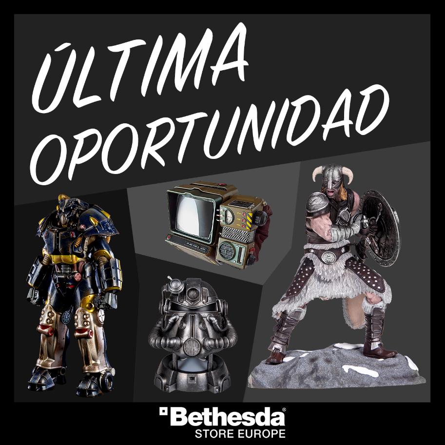 bethesda_ESP's tweet photo. ¡Esta es vuestra última oportunidad para aprovecharos de las ofertas post #Gamescom! Visitad la tienda europea de merchandising para ver los artículos rebajados. #EUStore

Link: https://t.co/Q6GUF5xd67 https://t.co/t7cVQycOgu