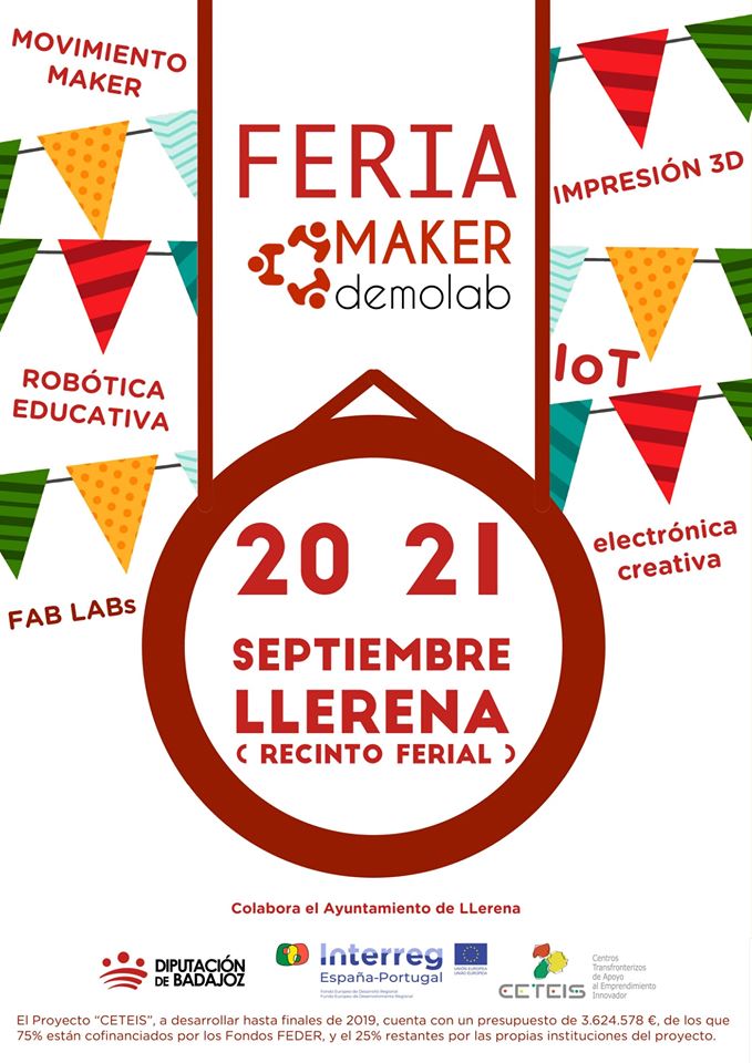 FIWARESpace's tweet image. #FIWARESpace estará con tod@s vosotr@s en el #DEMOLABMAKER de #Llerena que organizan @DipdeBadajoz y #CETEIS con la colaboración de @Llerena_Ayto . Ya veréis; pura filosofía #BadajozEsMás.
.
Nos vemos en #DemolabMaker2019
.
@FIWARE #IoT #Innovación #Emprendimiento