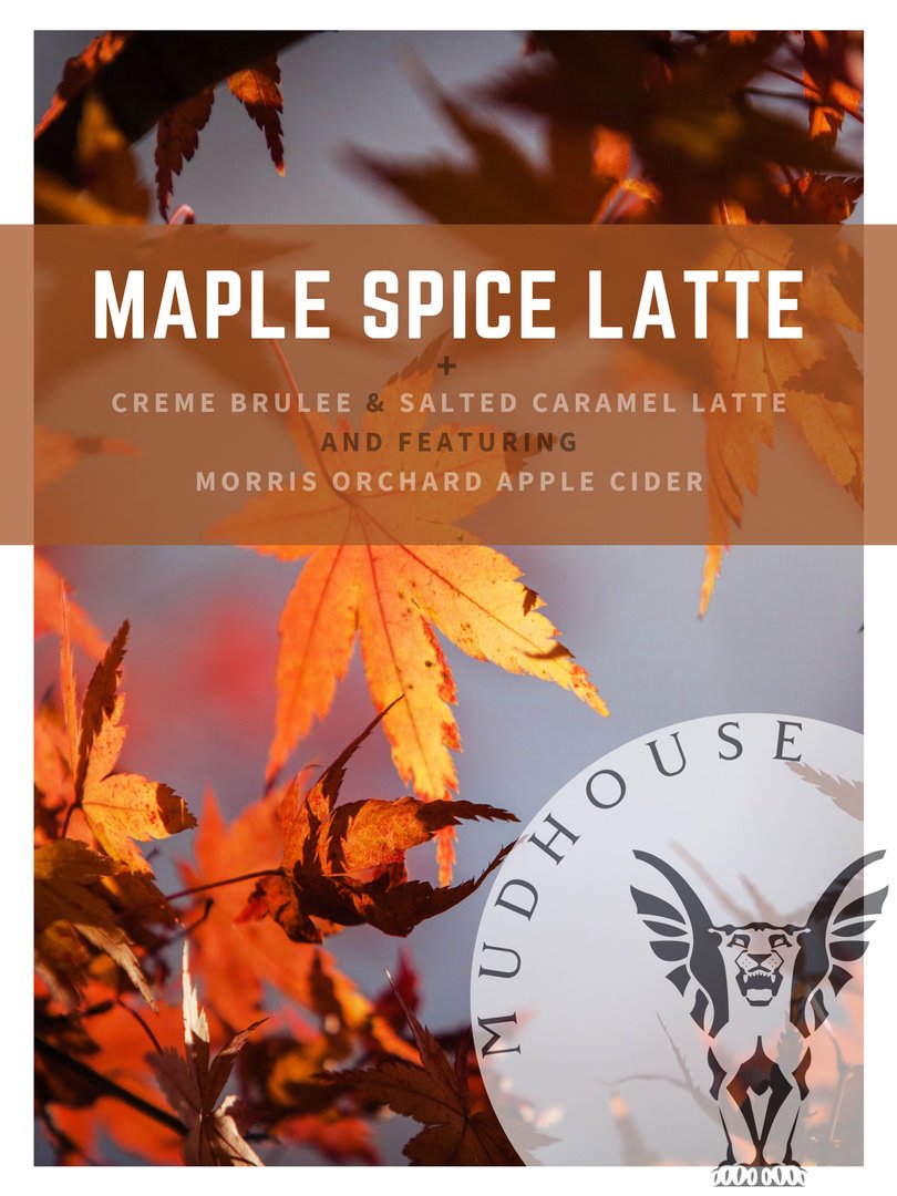 Finally feeling the first chill of fall and getting ready to pull our flannels out of the closet. Join us as we welcome back our Autumn Menu back to Downtown, Crozet, and 10th Street locations. All items are now available 🍁 ☕️. #MudhouseIsForCoffeeLovers #DrinkMud