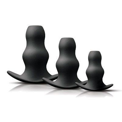 Sexploratorium's tweet image. Three rippled plugs in graduating sizes, each with hollowed center for peephole thrills and playful probing! Made of firm, silky smooth silicone with flared base for secure wear. #buttplugs #probing #boofing #peeker ow.ly/2Zv130pyND8