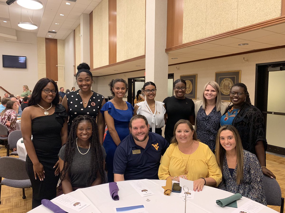 OFSL Staff and members of @theoydeltas, @wvuzetas, and @wvualphaphi at the Women of Color Luncheon during @DiversityWVU Week!