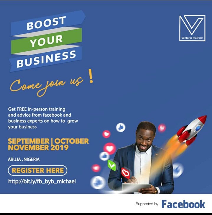 pmikeola's tweet photo. Are you a business owner in Abuja? Then register to attend a FREE in-person training and get advice from Facebook and business experts on how to grow your business!
#Facebook #BoostYourBusiness #VenturesPlatform #fbboost
@@vp_impact
@vplatformhub @theventurespark
@vp_impact https://t.co/9vw7WCz0cP