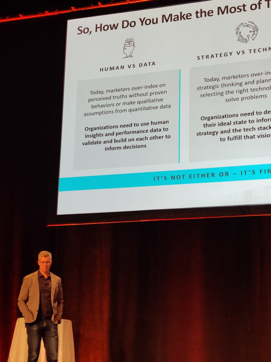 "Today, marketers... make qualitative assumptions from quantitative data." PREACH! #MarTechConf