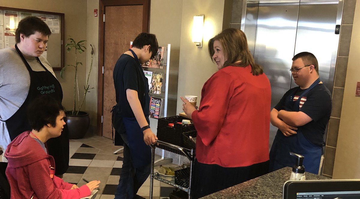 RankinSchools's tweet photo. We are always proud to see our Gathering Grounds students with their coffee cart. Go by and purchase a cup today!! #RCSDg2b #traditionofexcellence #gatheringgrounds https://t.co/uTVYVkXlxy