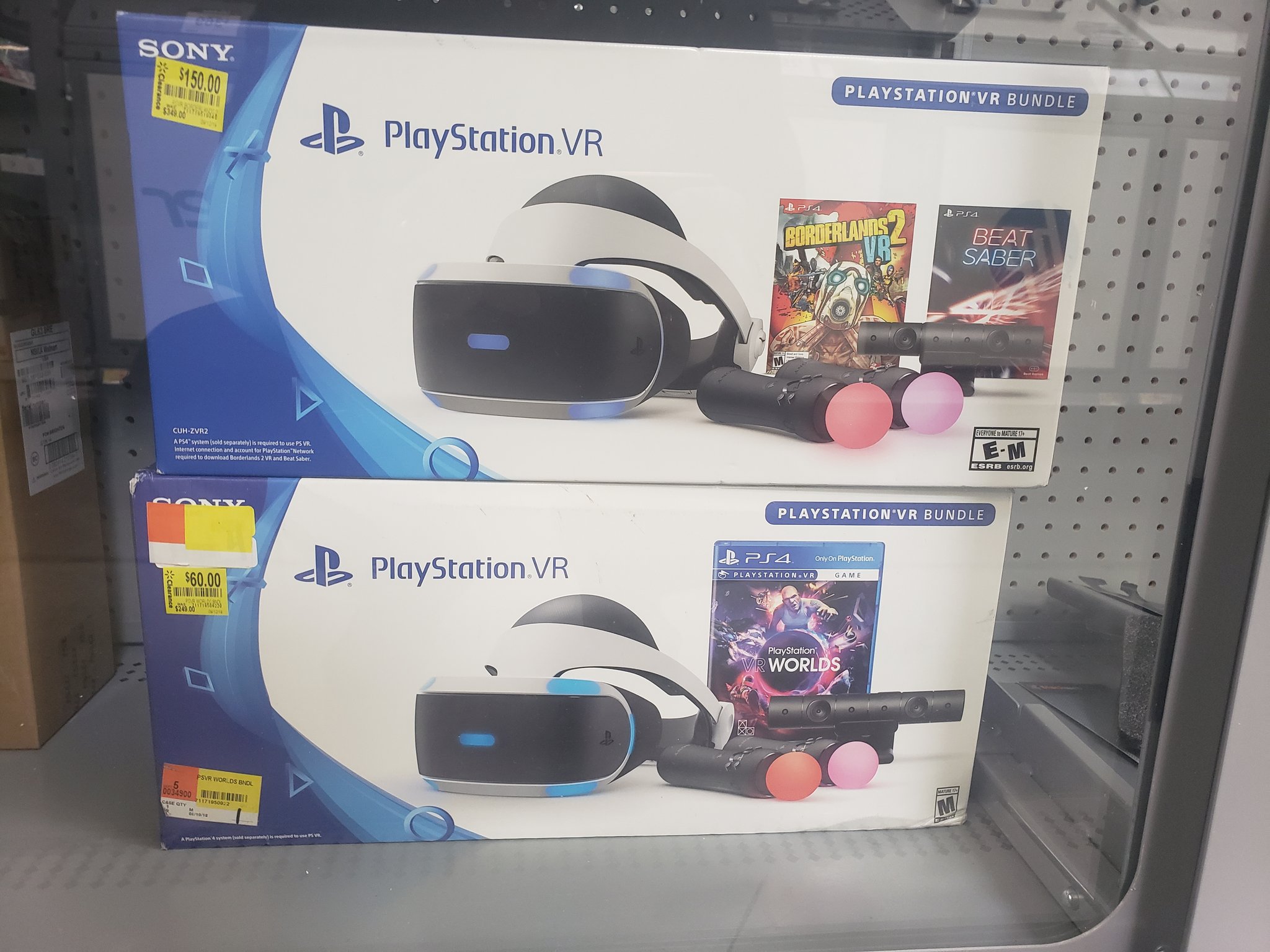 Sony PlayStation 4, PSVR Headset with Borderlands 2 & Beat Saber, Black