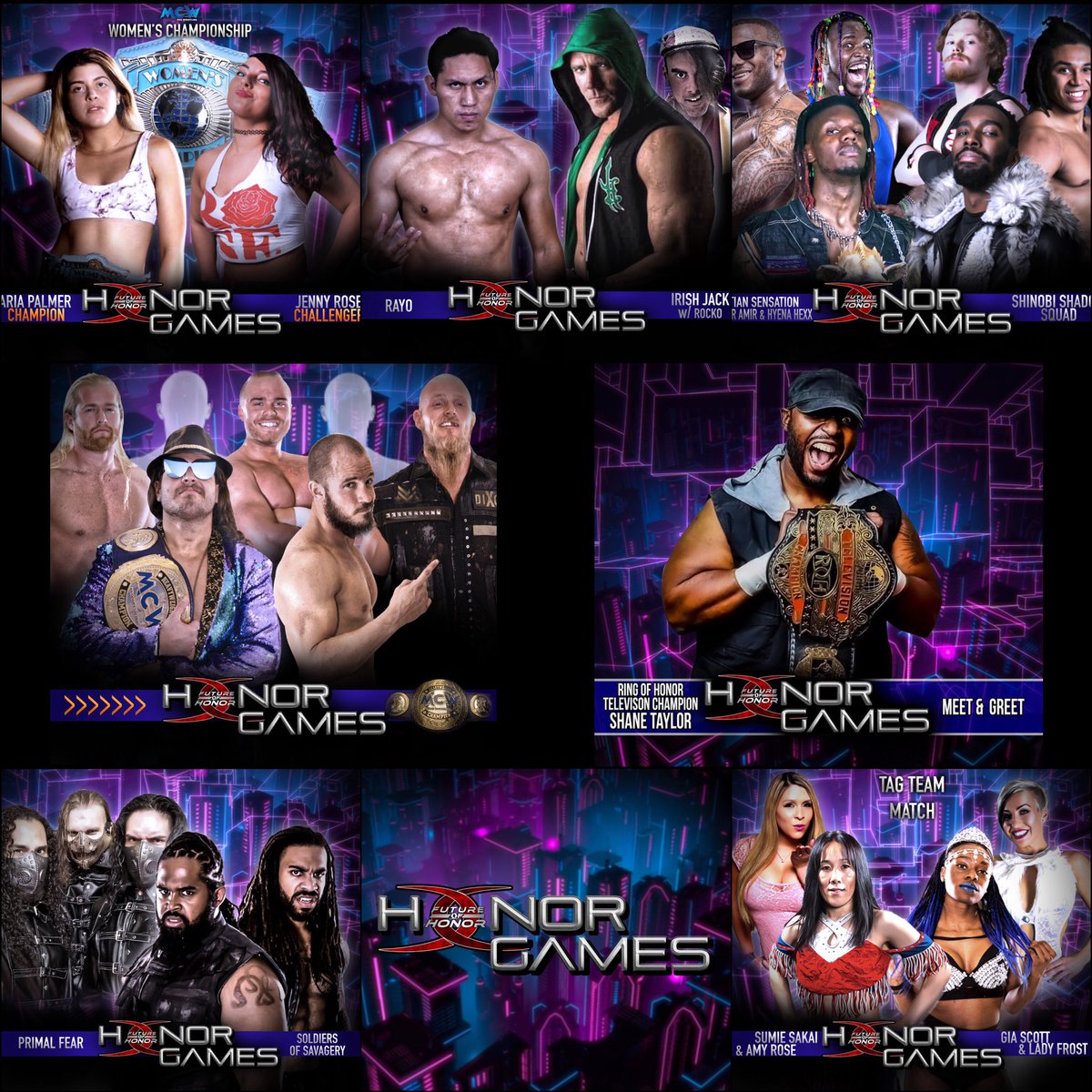 MCWWrestling's tweet photo. .@Future_Of_Honor returns to the #MCW Arena in Joppa MD THIS FRIDAY NIGHT for #HonorGames!

Meet @RingOfHonor World TV Champ @Shane216Taylor, former @Women_of_Honor World Champ @SumieSakai, @CheeseburgerROH &amp; ALL the Stars of #FutureOfHonor 🔥

Get Tix 👉 https://t.co/HVg1imhyCu https://t.co/6GVuoxYlGG