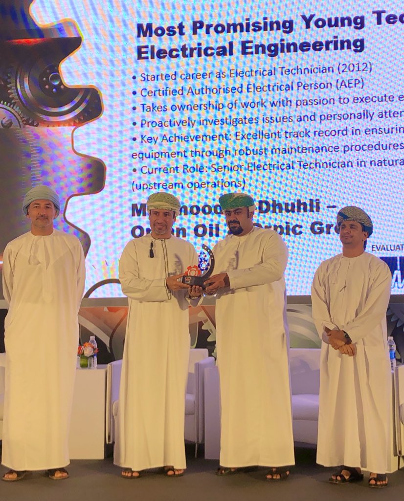 Oman_Gas's tweet photo. وفي هذا المجال، تمضي الشركة بخطى حثيثة في تطوير المواهب التقنية. واليوم نحصد ثمار جهودنا باعتلاء أحد موظفينا منصة التكريم. https://t.co/H9PdhwrHAa