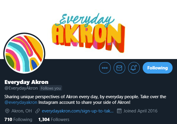 Ray_Whin's tweet photo. We just reached 1300+ followers of @EverydayAkron on Twitter! RT to help get more Akronites &amp; NE Ohioans to follow 😄 https://t.co/BM5hoNvPML