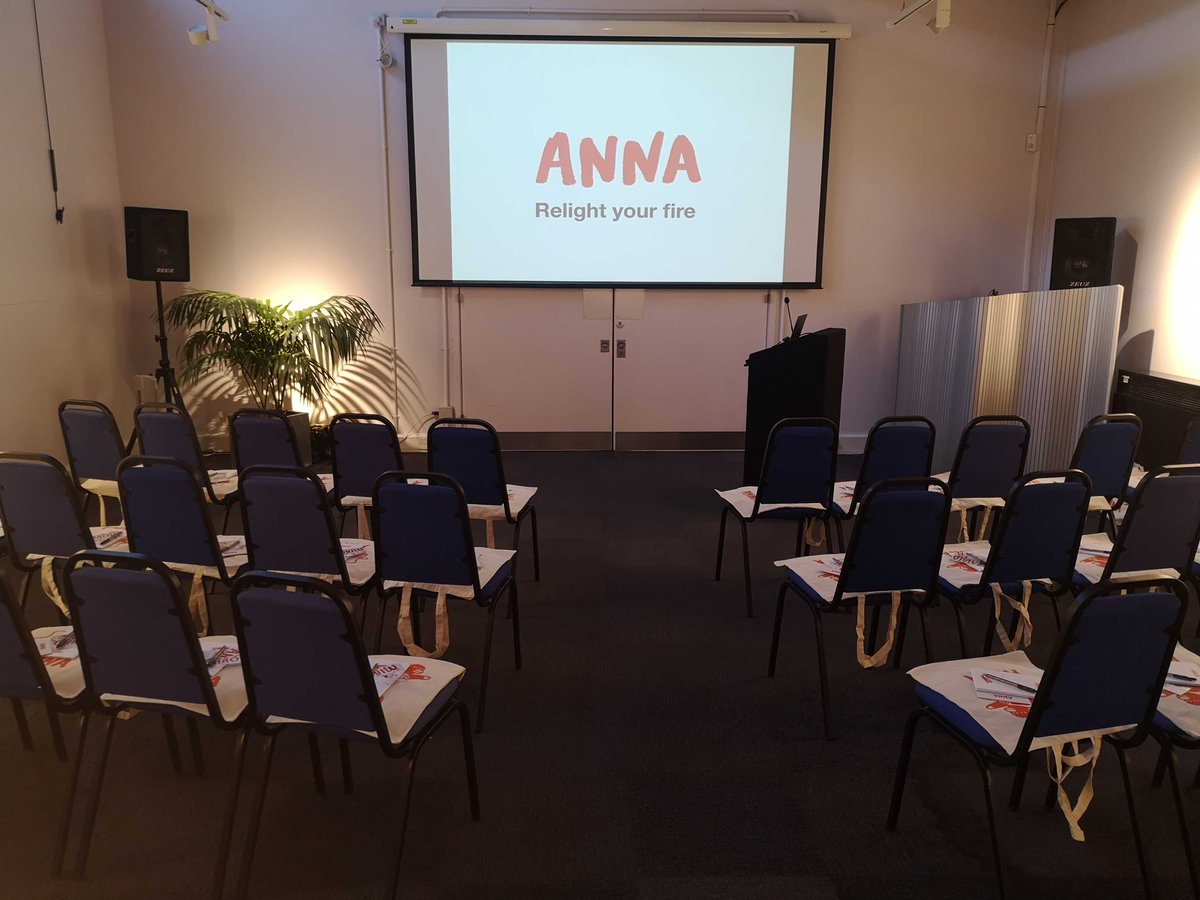 techSPARKuk's tweet photo. Exciting!  Tonight's Relight Your Fire event is set up ready to welcome freelancers, entrepreneurs and small businesses for a networking event like no other. 

We're looking forward to having a laugh with coach/comedian @sandersonjones at Bristol's @wshed.

#BristolTech https://t.co/b4xuf0AwOq