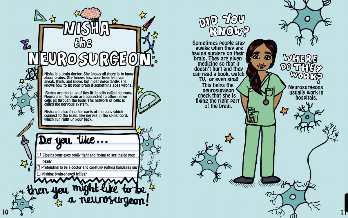 AwesomeCareerBk's tweet photo. Who’d like to be a #neurosurgeon? #awesomecareerbooks show #girls can do anything. Age 5+. Buy now https://t.co/N7BGpyGnyg

#smashingstereotypes #raisingrebels #weneeddiversebooks #STEM #womeninSTEM #girlsinSTEM #doctor #scientist #inspire @surgerywomen https://t.co/UEWybgtPLW