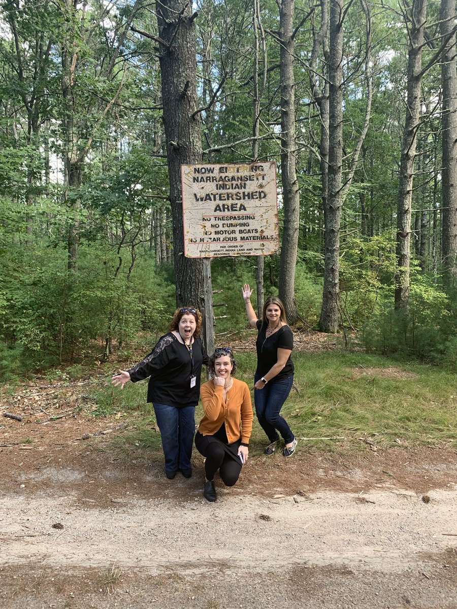 SandyFRoss's tweet photo. Team 18 Taking a stroll  in the Narragansett Indian Reservation near the Watershed Area @LeadershipRI #rhodetour https://t.co/EvENOZDopw