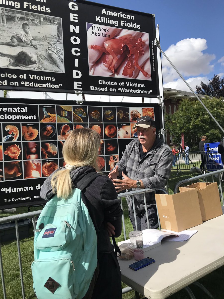 ProjectTruth2's tweet photo. At Washington State University, a student told us "I’ve always considered myself pro-choice, but it’s honestly really hard to own up to that while looking at these pictures.” https://t.co/xPkUz59Lrr
