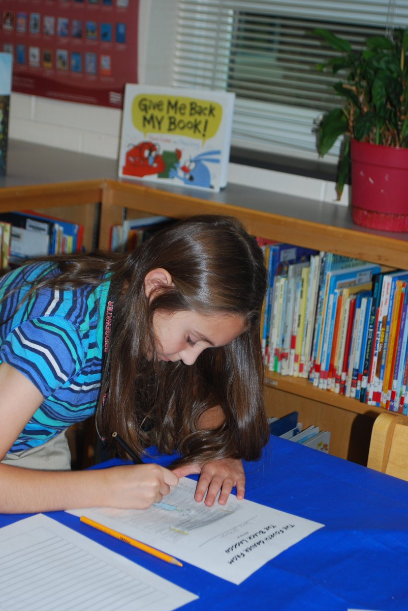 Inspired by the book The Teacher From the Black Lagoon by Mike Thaler, these students wrote and illustrated their version of the story entitled The 4th Grader From The Black Lagoon. #Fcpsreads #callawaycolts #fcpsva