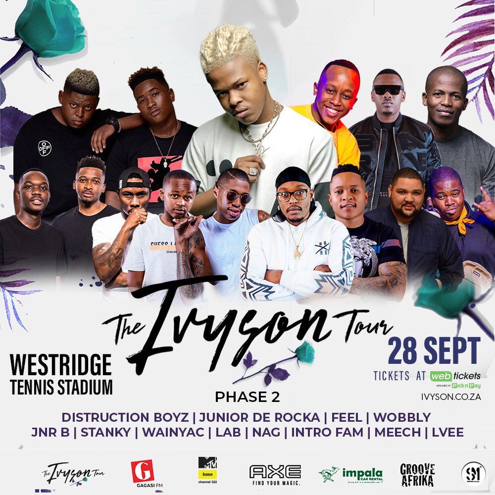 Alright that’s our phase 1 &amp; phase 2 line up. #IvySonTour Durban 28 Sept. 

Ntwana <a href="/Nasty_CSA/">IVYSON</a> how about featuring few up and coming artists on the phase 3 line up?? 😉

TAG THE HOTTEST KID ON THE BLOCK!!! Let’s go Durban!!!!