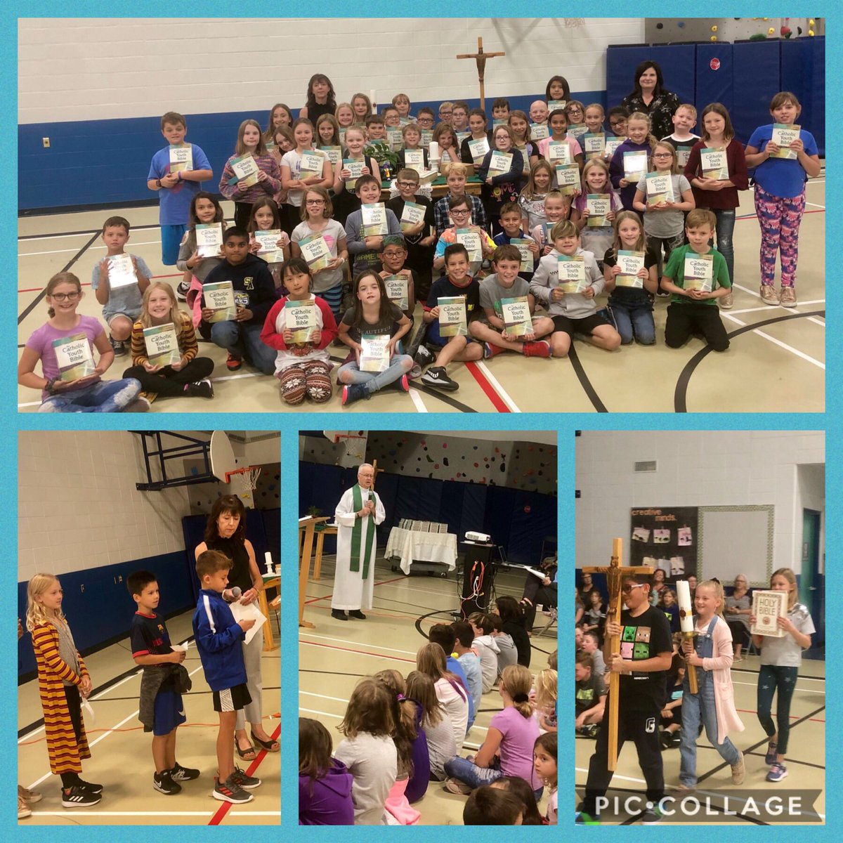 We gathered as a faith community to celebrate the beginning of a new school year <a href="/jjnearing/">JJ Nearing Catholic Elementary School</a>. Our grade four students were thrilled to receive their new bibles! #gsacrd #gsacrd_faith #grACE4cathed