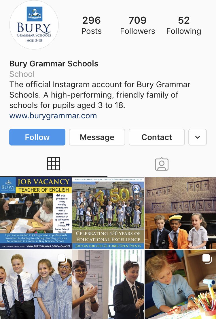 Our Instagram following continues to grow!

If you haven't already, give us a Follow on the app to see some of the best photos from around school. 

Visit instagram.com/burygrammarsch…