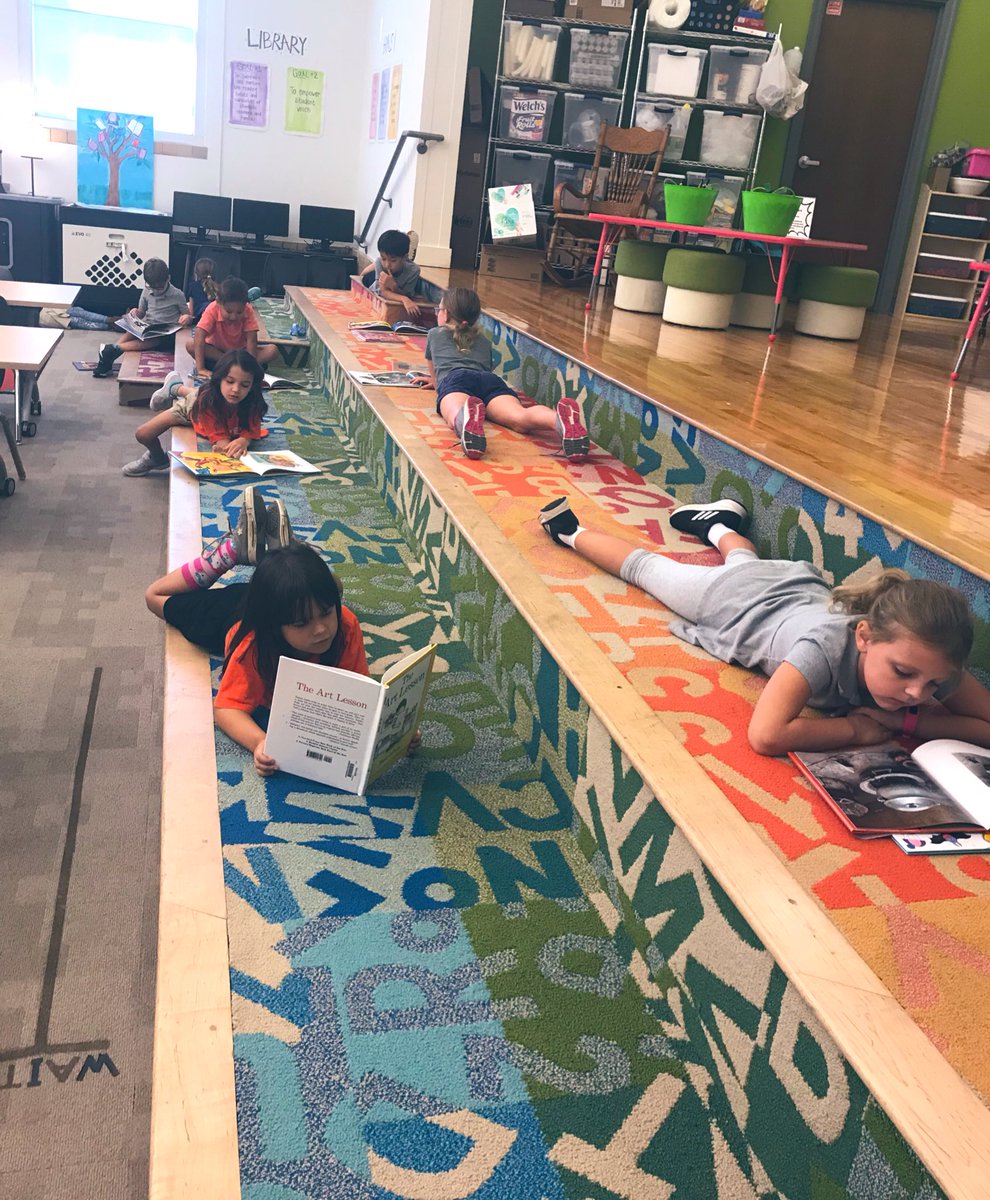 WBE_Library's tweet photo. @Linds4Learning 1st graders were busy reading today in library to log their time into #Beanstack. @WaverlybelPTO families, have you logged into Beanstack at home yet?! @MNPSLibraries https://t.co/JZt2vIaV74