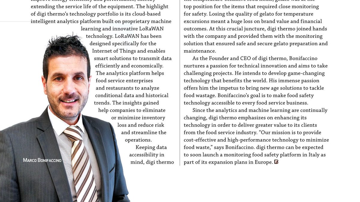 Read the full article about digi thermo named "Top 10 Food Safety Tech Solutions Providers, 2019" 💪🙂

bit.ly/FoodSafetyTop10

#foodsafety #foodTech #Restaurantmanager #IoT #LoRaWAN #FoodIndustry #FoodBusiness #restaurants #ristoranti #HACCP #restaurantbusiness #Compliance