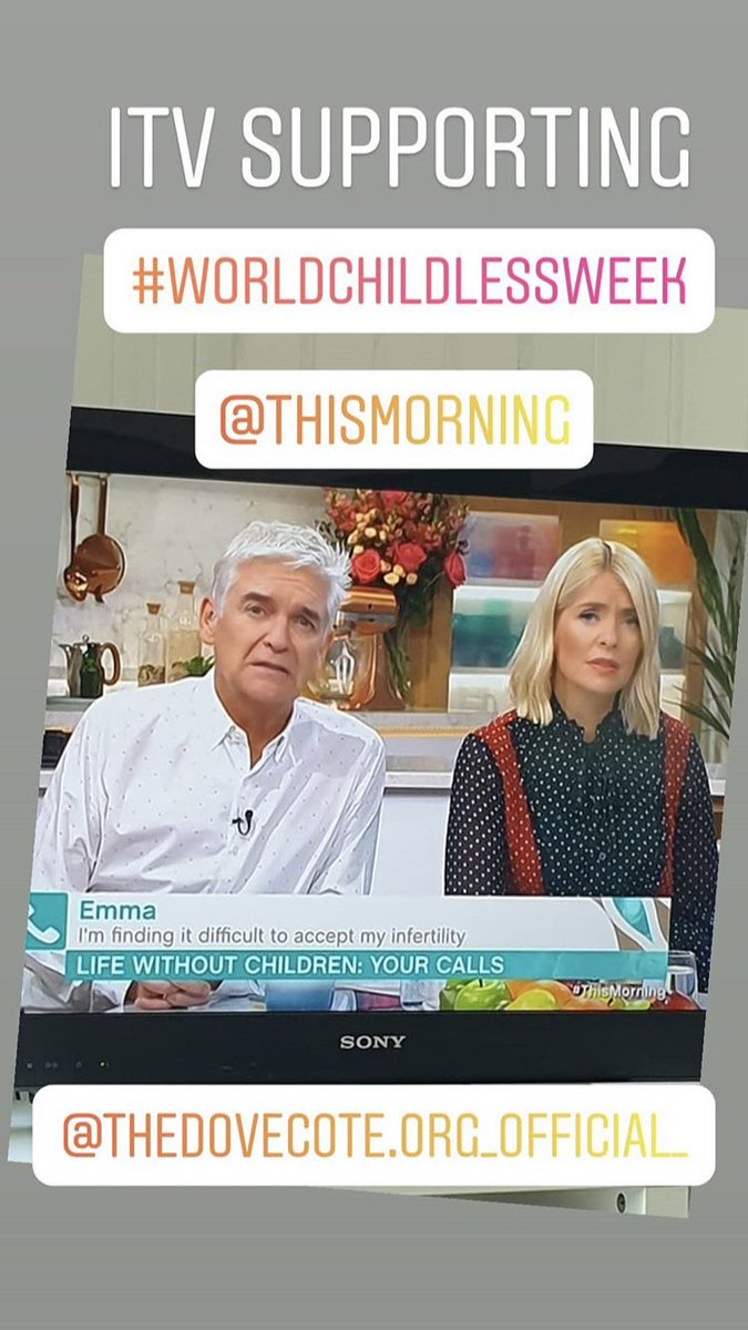 thedovecoteorg's tweet photo. Thanks for covering this @thismorning @hollywills 💙
#WorldChildlessWeek #LifeWithoutChildren #ChildlessSupport #TheDovecote https://t.co/4qwUGUN7NT