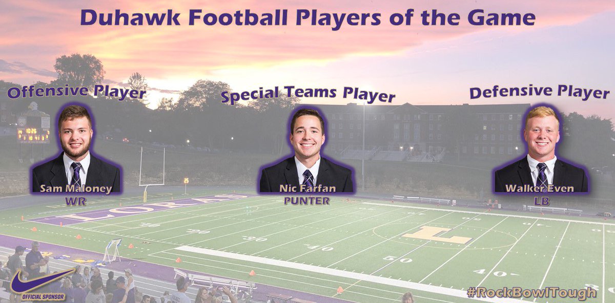 LorasCollegeFB's tweet image. Week Two Players of the Game! #RockBowlTough #FightInTheShade