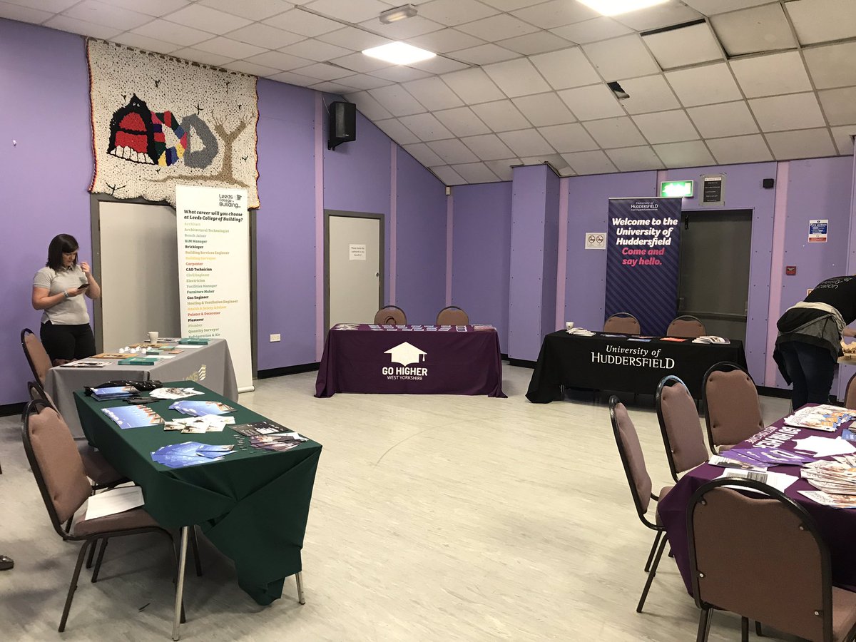 LauraGHWY's tweet photo. We’re at the @OQAPtheaddy in Knottingley this evening with all sorts of HE and general education info! Particularly excited about the pizza and cheesy chips 👀🎓 #StartYourJourney @GoHigherWY https://t.co/V51rWVKBMz