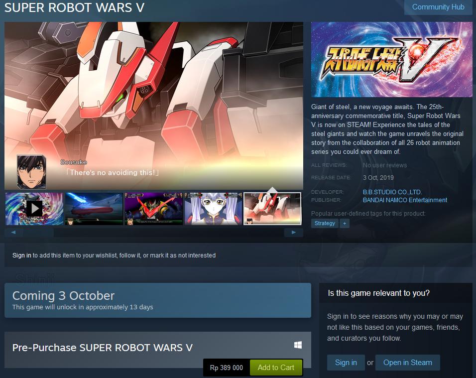 Super Robot Wars V is up on Steam (But unfortunately region locked.) | ResetEra