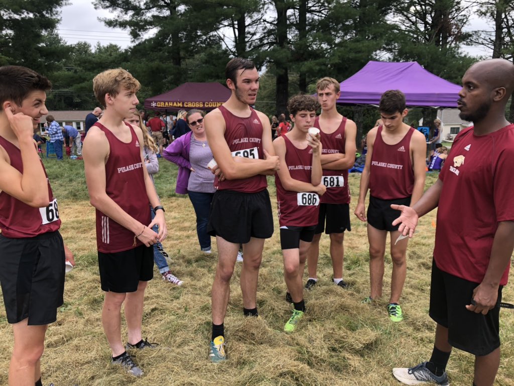 Boys Varsity takes 5th place out of 19 teams at the Maroon Tide Invitational.  Coach Sirak giving words of wisdom.