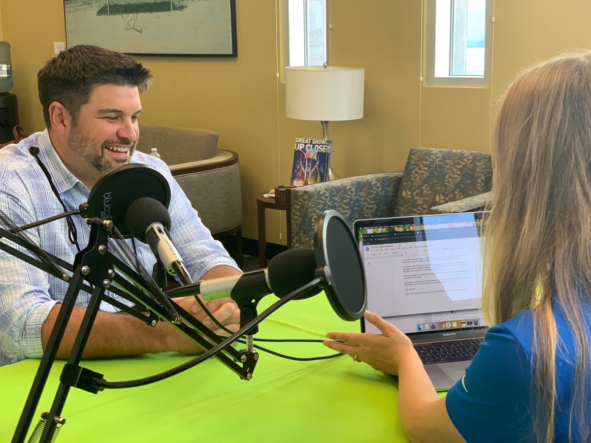 InductiveAuto's tweet photo. Here's a behind the scenes look at the Inductive Conversations Podcast with featured guest Cormac Walsh from Logic Supply. Stay tuned for many exciting conversations from ICC 2019! #ICCLimitless https://t.co/4biO87wBEA