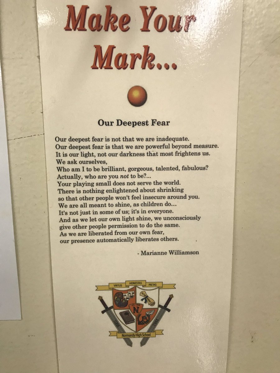 TransitionJp's tweet photo. Do these look familiar? @MiriamBdj #inspiration #NormandyInvaders saw these messages hung up in the ISI room @NormandyHS and smiled! Thanks for carrying the message of an Invader! https://t.co/cBgofb2KXb