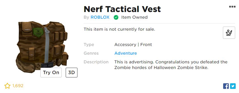 roblox nerf vest