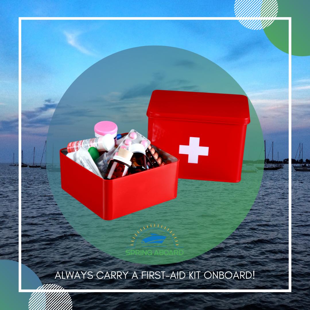 SpringAboard's tweet image. Take the time to prepare before you depart to ensure you have a safe and enjoyable voyage. Have an onboard first-aid kit. Be prepared to treat yourself until you can get back to land. #SpringAboard