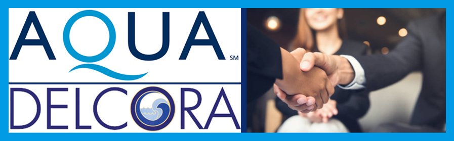 MyAquaWater's tweet photo. Aqua Pennsylvania Wastewater made company and state history with the signing of an asset purchase agreement with the Delaware County Regional Water Quality Control Authority (DELCORA) to acquire the municipal authority’s wastewater assets. Learn more: https://t.co/CrKO3QqnK2 https://t.co/OPNDz728oT