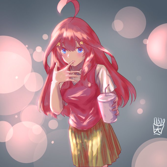 ootato🍟 | Commission OPENさんがTwitterに投稿した中野五月(五等分の花嫁)のイラスト。