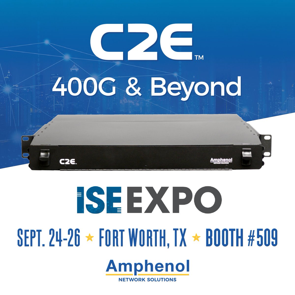 AmphenolNS's tweet image. Deploy the highest MPO density on the market with our C2E chassis! We'll have it on display at the ISE Expo 2019 coming up in Fort Worth! To learn more about the C2E, check out our website: amphenol-ns.com/ANS-Products/F…
#ThinkFiber #ISEexpo2019