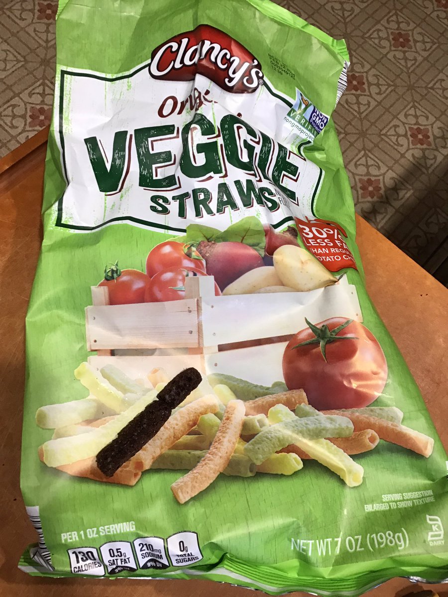 jugglingbaker's tweet photo. @aldiUSA What veggie is this?  Found it in my Clancy’s Veggie straws #turndownthetemp #charred https://t.co/I7QX9KKt2H