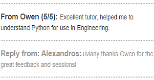 aoctut's tweet photo. + New ๐๐๐๐๐5-star ๐#Python โ
Review +
#tuitionreview #readourreviews #aoctutreview
#pythontutor #onlinetutor #tutorsoftwitter #tutoringservices #tutoring #tutor https://t.co/NoAEuvLomC