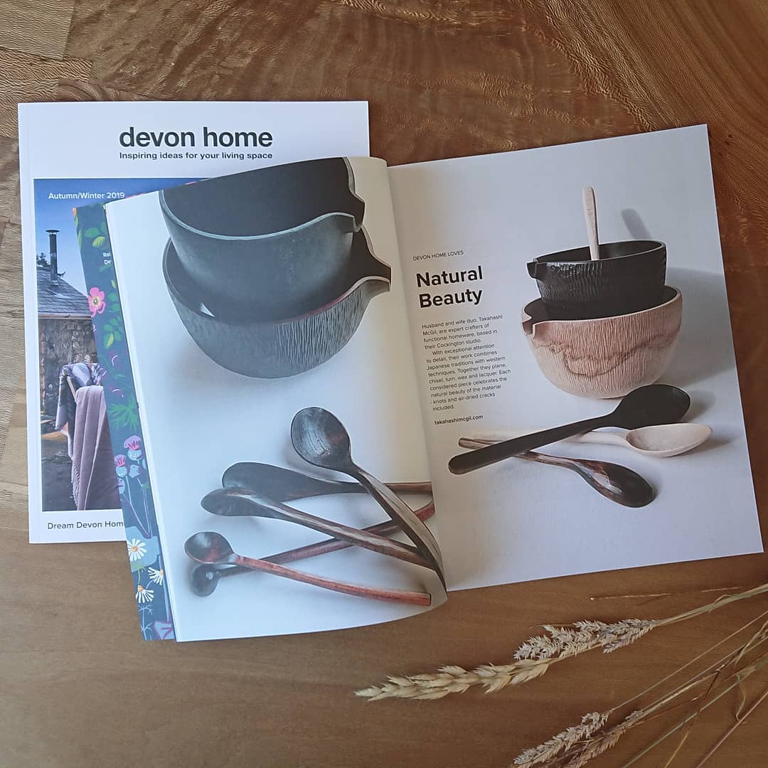 TakahashiMcGil's tweet photo. Nice to see our work in the rather beautiful Devon home magazine
#devonhome #magazine #wood #spoon #woodenbowl #shoplocal #Devonmade @DevonHomeMag https://t.co/MOr8fVyl5i