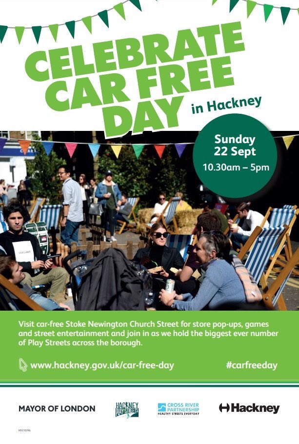 #carfreeday is coming to stokey this Sunday! Can you imagine Church st with no cars? It’s a picturesque street with so many lovely shops and cafes. It would be a great place to hang out and enjoy lunch /coffee in the fresh air, if it’s wasn’t so hectic and polluted. We can dream!